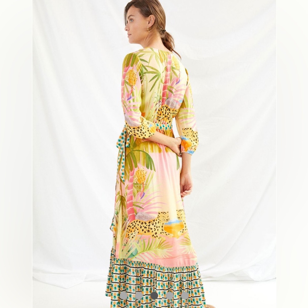 Tropical Print Maxi Dress